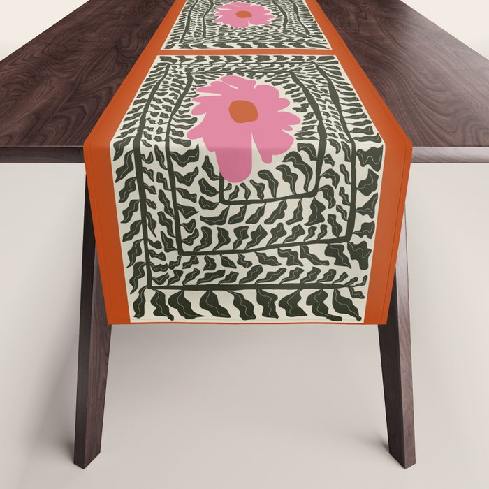 Fern and fun flower Table Runner Gallery Image 1