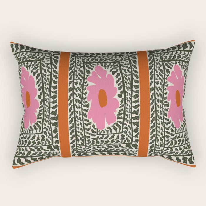 Fern and fun flower Rectangular Pillow Gallery Image 2