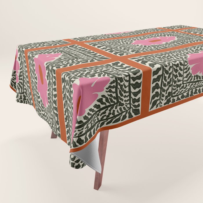 Fern and fun flower Tablecloth Gallery Image 1