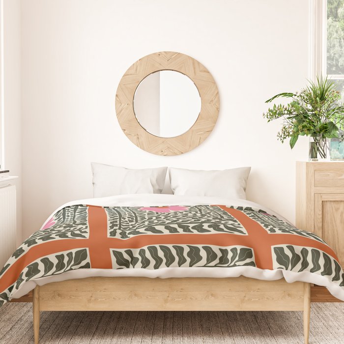 Fern and fun flower Duvet Cover Gallery Image 3