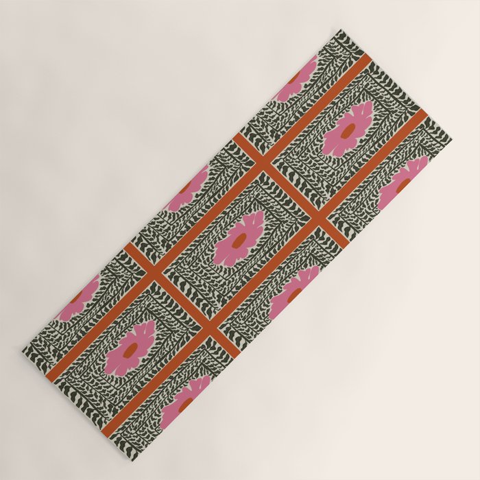 Fern and fun flower Yoga Mat Gallery Image 1