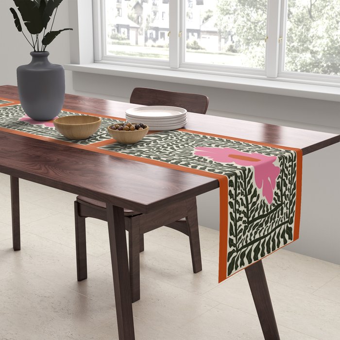 Fern and fun flower Table Runner Gallery Image 2