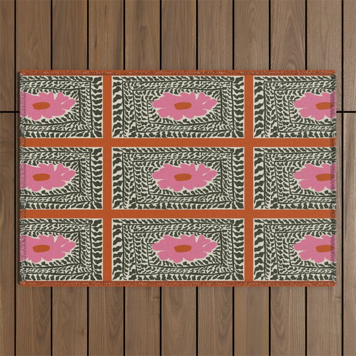 Fern and fun flower Outdoor Rug Gallery Image 1