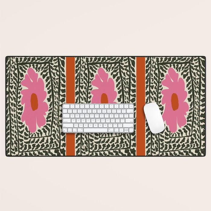 Fern and fun flower Desk Mat Gallery Image 1