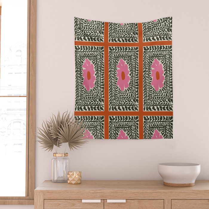 Fern and fun flower Wall Tapestry Gallery Image 2
