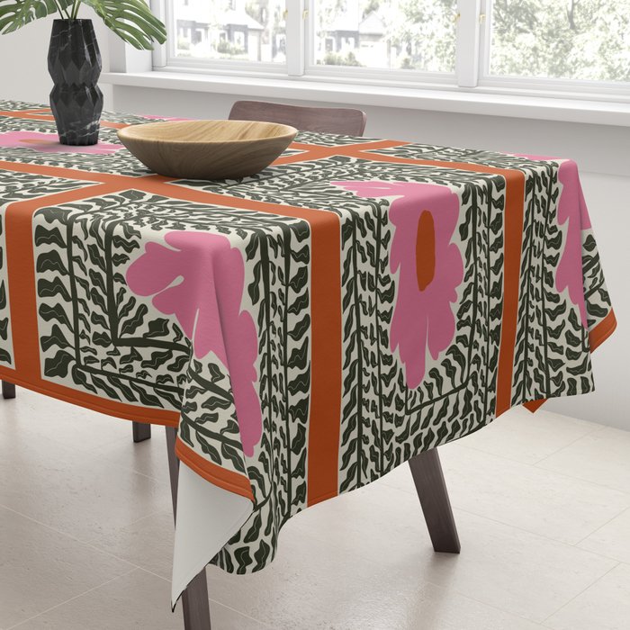 Fern and fun flower Tablecloth Gallery Image 3
