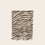 Coffee Brown Zebra Animal Print Wall Hanging Gallery Image 1