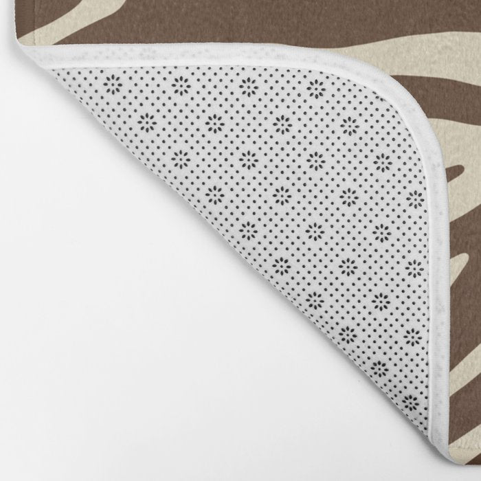 Coffee Brown Zebra Animal Print Bath Mat Gallery Image 2