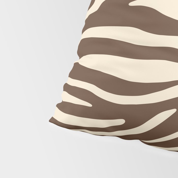 Coffee Brown Zebra Animal Print Pillow Sham Gallery Image 4