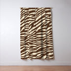 Coffee Brown Zebra Animal Print Window Curtain Gallery Image 3