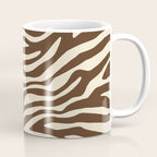 Coffee Brown Zebra Animal Print Coffee Mug Gallery Image 1