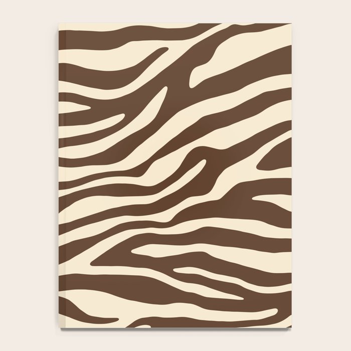 Coffee Brown Zebra Animal Print Notebook Gallery Image 4