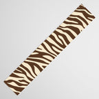 Coffee Brown Zebra Animal Print Table Runner Gallery Image 3