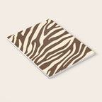 Coffee Brown Zebra Animal Print Notebook Gallery Image 3