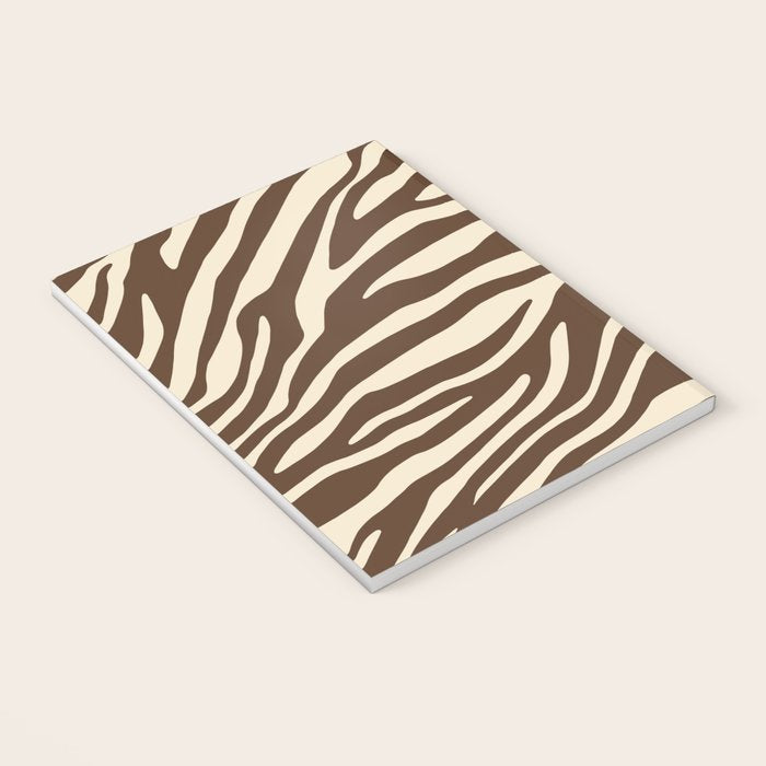 Coffee Brown Zebra Animal Print Notebook Gallery Image 3