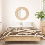 Coffee Brown Zebra Animal Print Duvet Cover Gallery Image 3