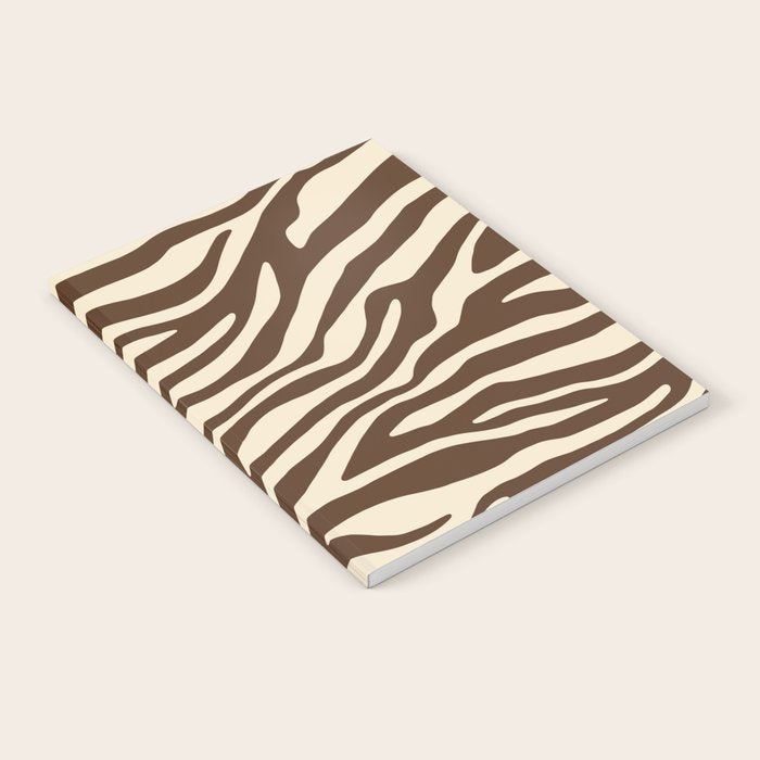 Coffee Brown Zebra Animal Print Notebook Gallery Image 1