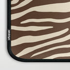 Coffee Brown Zebra Animal Print Laptop Sleeve Gallery Image 3