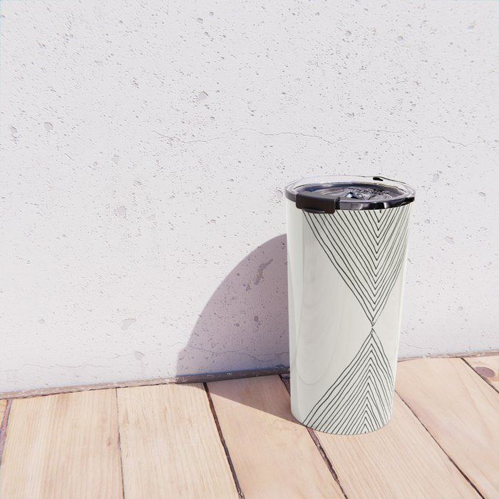 Minimalist Boho Triangles Travel Mug Gallery Image 4