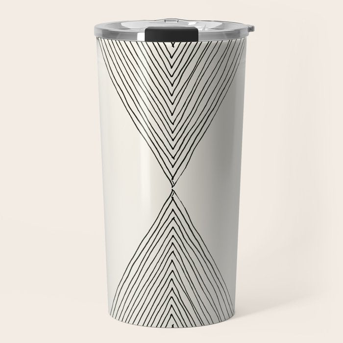 Minimalist Boho Triangles Travel Mug Gallery Image 1