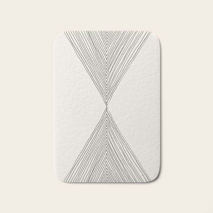 Minimalist Boho Triangles Bath Mat Gallery Image 1