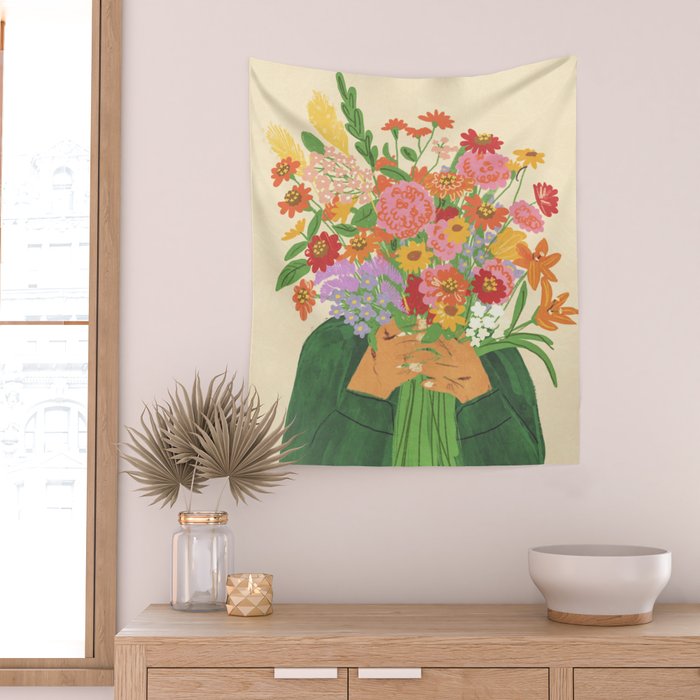 Favourite flowers Wall Tapestry Gallery Image 2