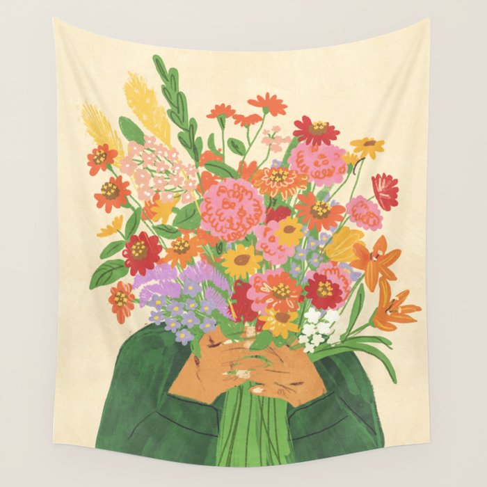 Favourite flowers Wall Tapestry Gallery Image 1