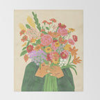 Favourite flowers Throw Blanket Gallery Image 2
