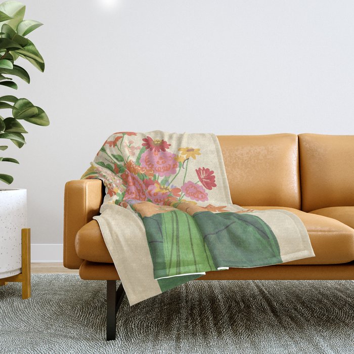 Favourite flowers Throw Blanket Gallery Image 1