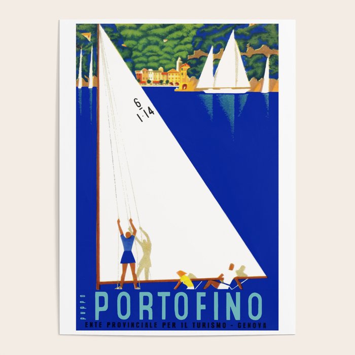 1941 PORTOFINO Italy Travel Poster Poster Gallery Image 4