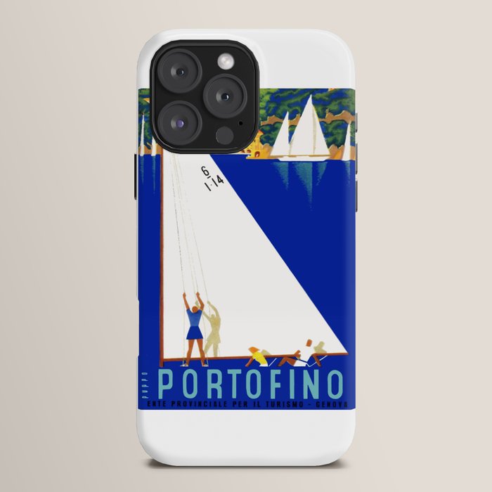 1941 PORTOFINO Italy Travel Poster iPhone Case Gallery Image 16