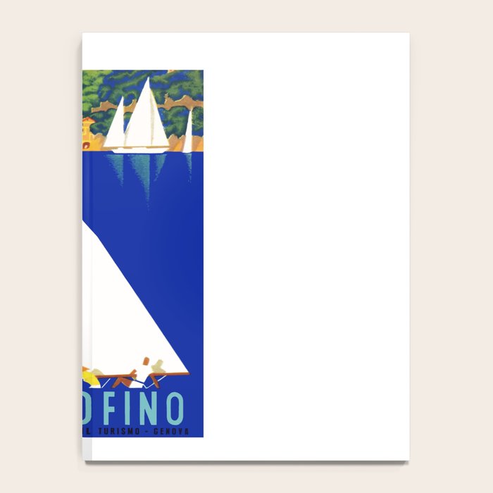 1941 PORTOFINO Italy Travel Poster Notebook Gallery Image 4
