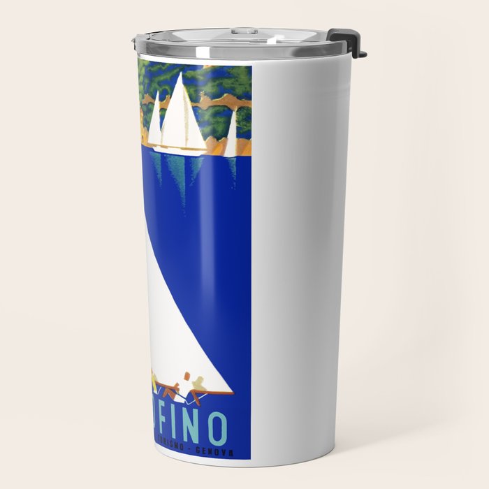 1941 PORTOFINO Italy Travel Poster Travel Mug Gallery Image 2