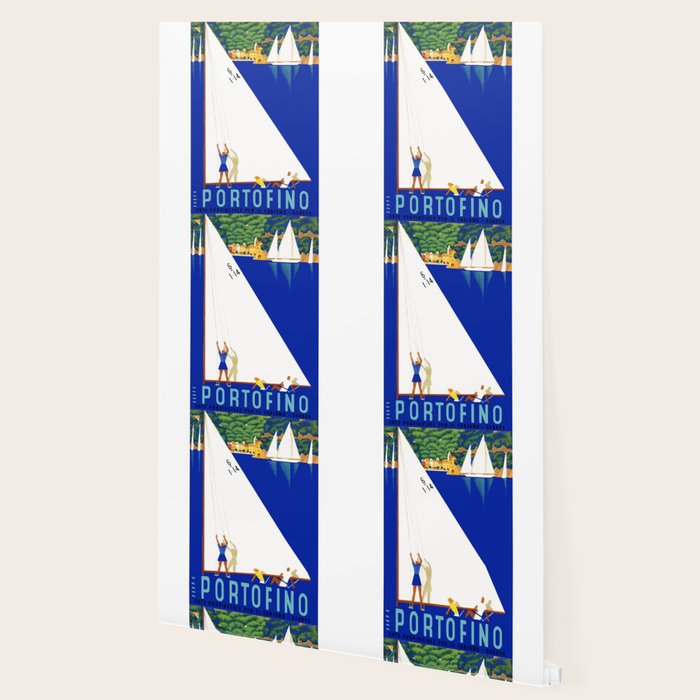 1941 PORTOFINO Italy Travel Poster Wallpaper Gallery Image 2