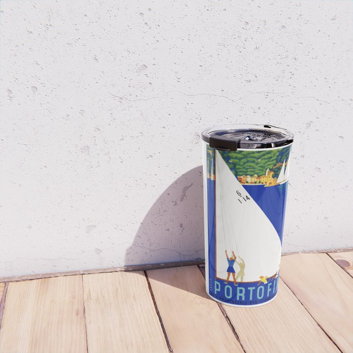 1941 PORTOFINO Italy Travel Poster Travel Mug Gallery Image 4