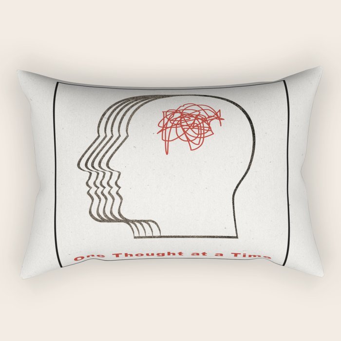 One Thought at a Time Rectangular Pillow Gallery Image 2