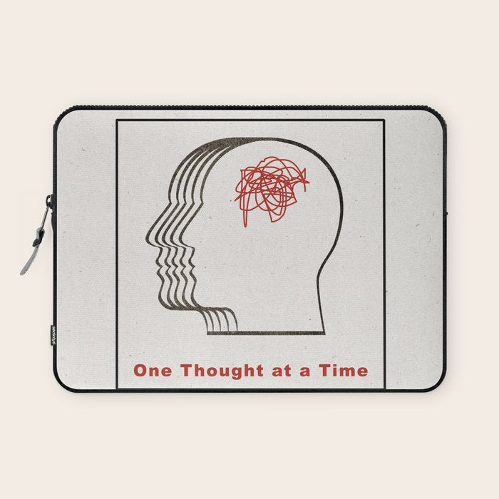One Thought at a Time Laptop Sleeve Gallery Image 1