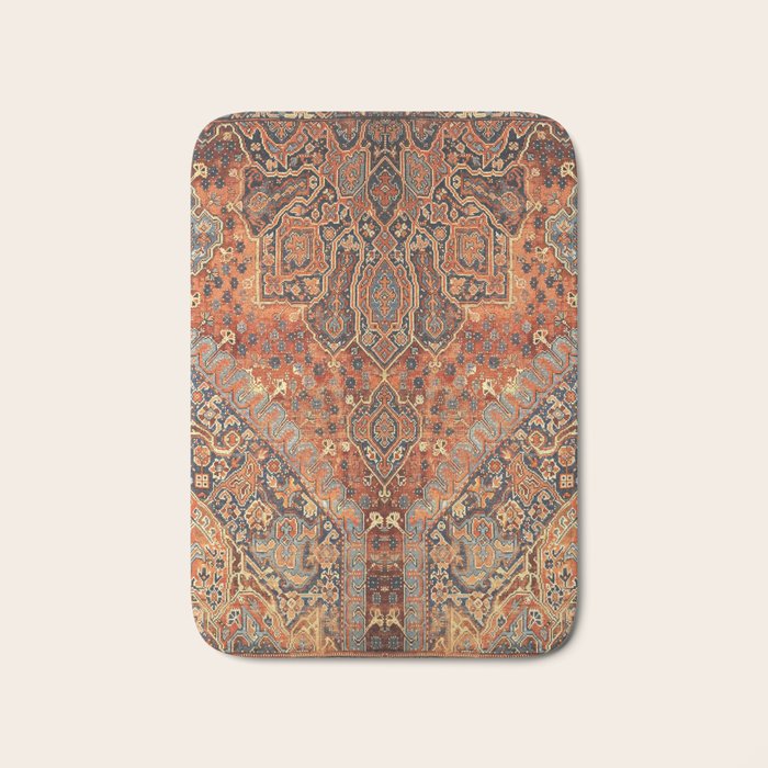 N198 - Vintage Heritage Traditional Golden Berber Moroccan Style Bath Mat Gallery Image 1