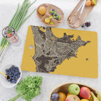 Dakar City Map of Senegal - Pastel Cutting Board Gallery Image 2