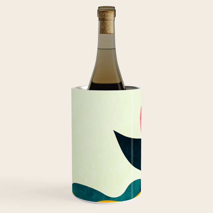 mid century whale sun sea Wine Chiller Gallery Image 2