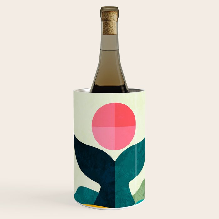 mid century whale sun sea Wine Chiller Gallery Image 1