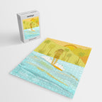 Give thanks retro surf art tropical peaceful by surfybirdy Jigsaw Puzzle Gallery Image 2