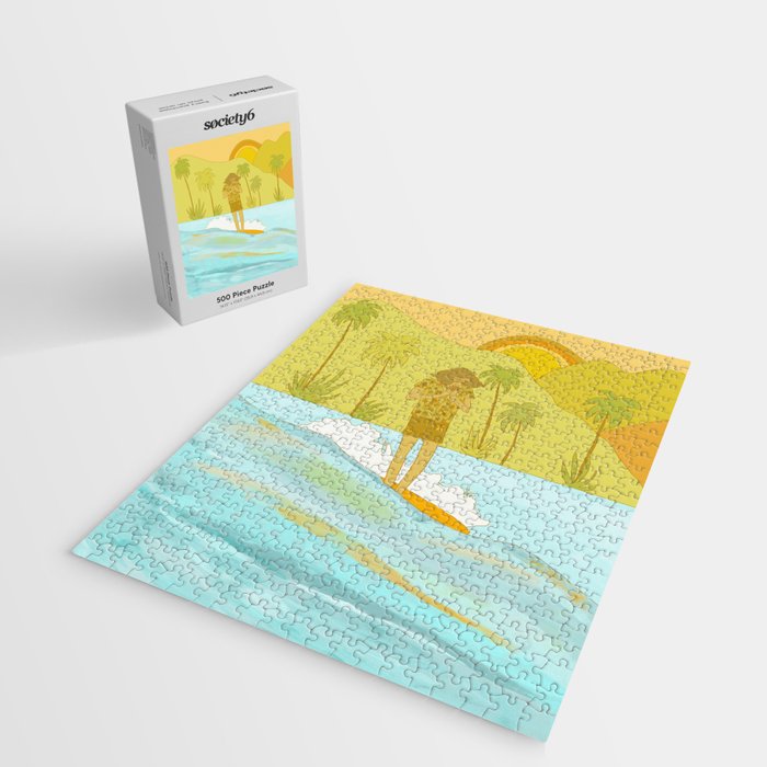 Give thanks retro surf art tropical peaceful by surfybirdy Jigsaw Puzzle Gallery Image 2