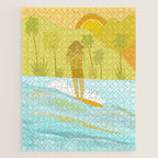 Give thanks retro surf art tropical peaceful by surfybirdy Jigsaw Puzzle Gallery Image 1
