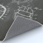 Football Helmet Patent - Football Art - Black Chalkboard Rug Gallery Image 4