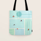 Saturdays At The Pool Illustration Tote Bag Gallery Image 1