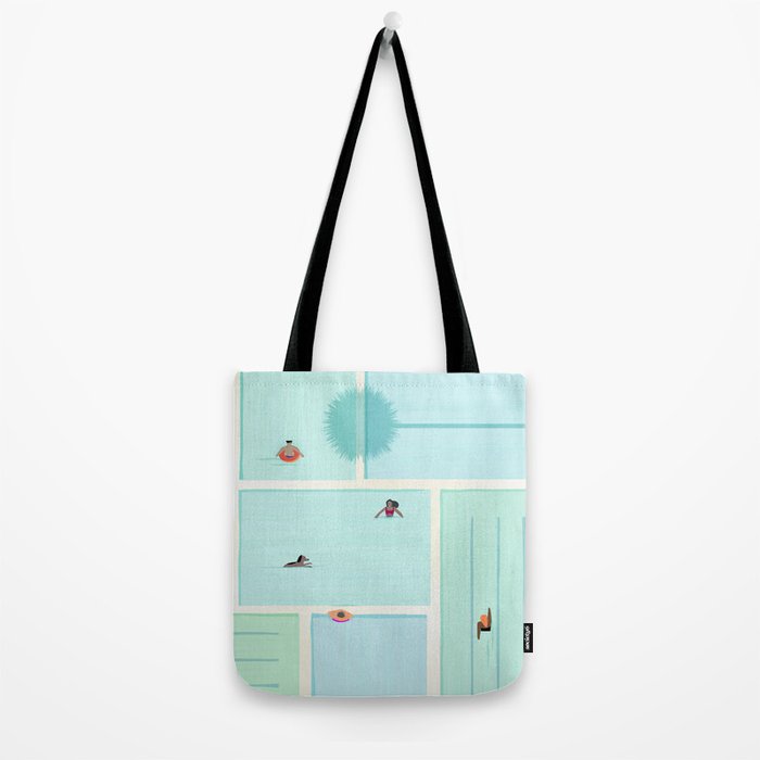 Saturdays At The Pool Illustration Tote Bag Gallery Image 2