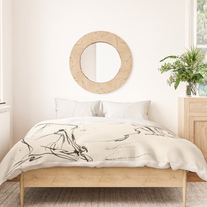 Greyhound Pair - Modern Sketch Duvet Cover Gallery Image 3