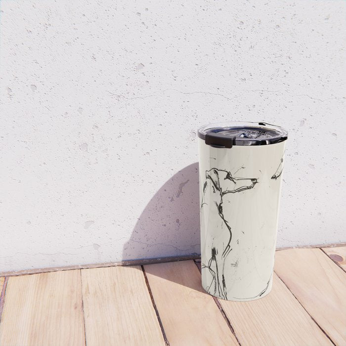 Greyhound Pair - Modern Sketch Travel Mug Gallery Image 4