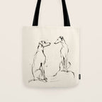 Greyhound Pair - Modern Sketch Tote Bag Gallery Image 1